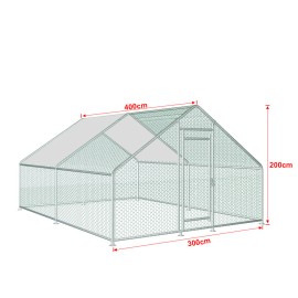 Yamissi Large Walk in Chicken Coop Backyard Hen House Outdoor Farm Ranch Poultry Cage US