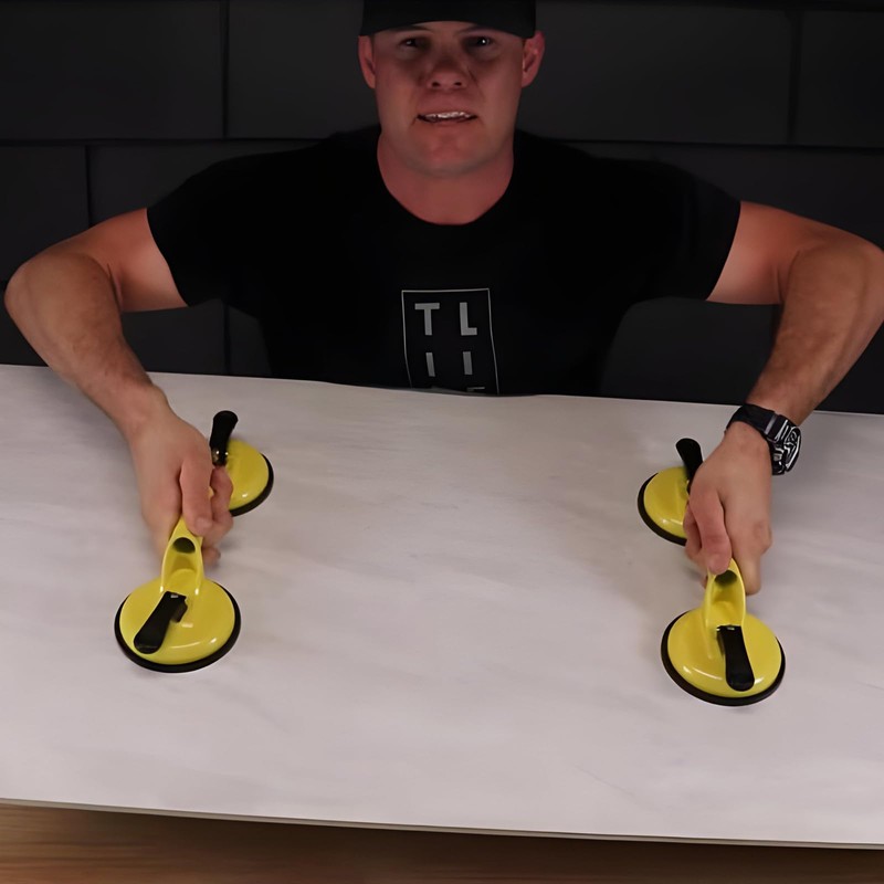 Heavy Duty Suction Cups - Aluminum Vacuum Handle Glass &