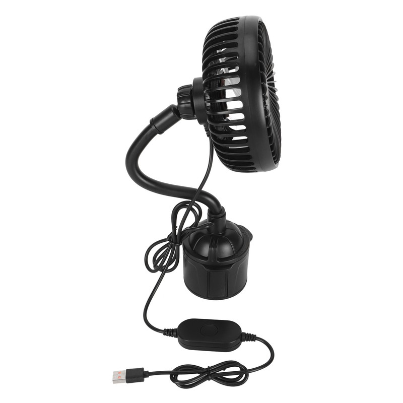 Car Fan Powerful Low Noise 3 Speeds Adjustable Portable USB