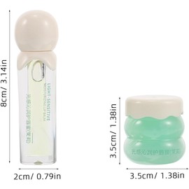 2 Piezas Set de Labiales de Gelatina Hidratante y Reparador Uso Día y Noche, Acabado Brillante No Graso, Glicerina, Tono Verde Claro