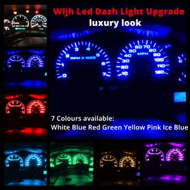 WLJH Super Bright White Dash Instrument Cluster Lights Panel Gauge Illumination Led Bulb Kit For Ford F150 F250 2000-2008, Pack of 8