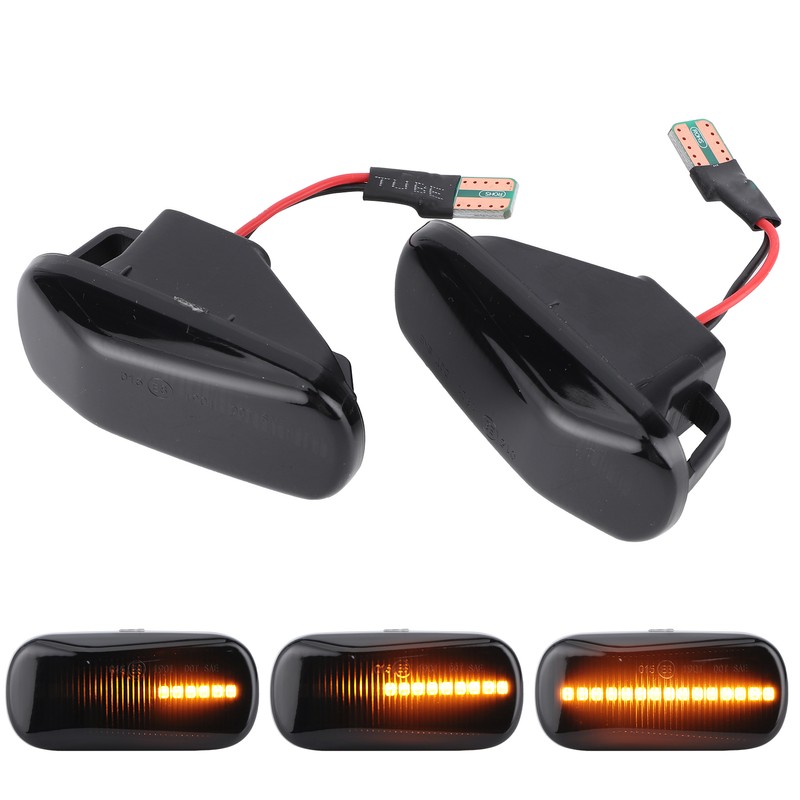 Amber Side Marker Light Fender Turn Signal Lamp 3000K Smoky