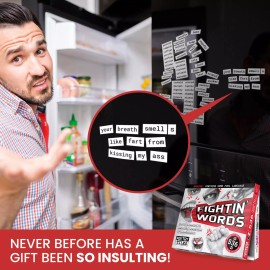 Rayliad Poetry Tiles - 536 Fightin' Words Word Magnets - Obscenities, Insults, Swear