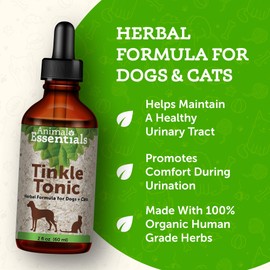 Animal Essentials Animal Essentials Tinkle Tonic - Herbal Formula for Dogs and Cats, Healthy Urinary Tract, Kidney Support, 100% Organic Human Grade Herbs - 2 fl oz