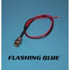n/a FLASHING LED - 5mm PRE WIRED 12V CHROME BEZEL - BLUE  PREWIRED 12 VOLT