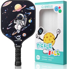 Qyntelix Kids Pickleball Paddle - Astronaut Galaxy Pickleball Paddle, Lightweight Honeycomb Core, Premium Comfort Grip, Astronaut Pickleball Gifts for Children 12 and Under Box - Boy