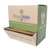 WOODABLE Disposable & Backyard Compostable Wooden Wrapped 3pc Set (Fork,