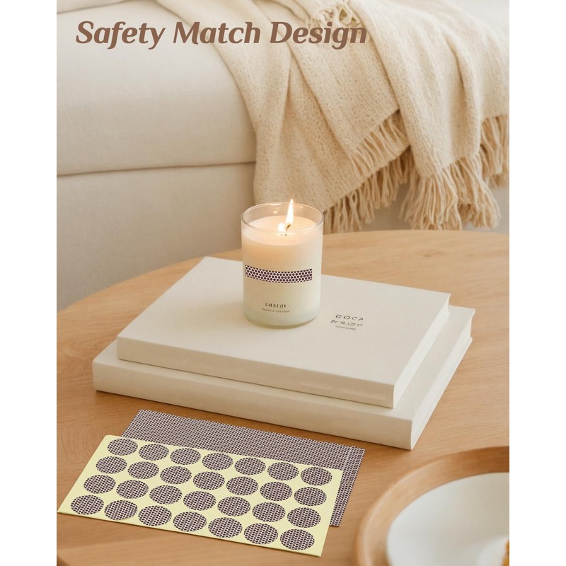 60 Pcs Match Striker Stickers, Match Striker Paper with Adhesive,