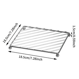 AIMALL Kitchen Heat Insulation Mat - Anti-Scalding Trivet for Pots & Pans, Stainless Steel Cooling Rack, Durable Steaming Rack for Home & Restaurant Use