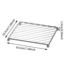 AIMALL Kitchen Heat Insulation Mat - Anti-Scalding Trivet for Pots & Pans, Stainless Steel Cooling Rack, Durable Steaming Rack for Home & Restaurant Use