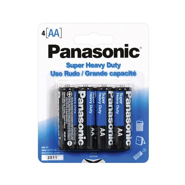 Panasonic Super Heavy Duty AA Batteries 4pk