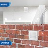 Adair 100mm (4 Inch) Square Vent Cover - White 155mm