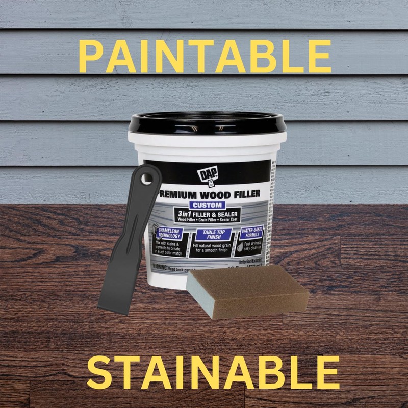 Wood Putty Filler Kit Bundled with 16oz DAP Wood Filler,