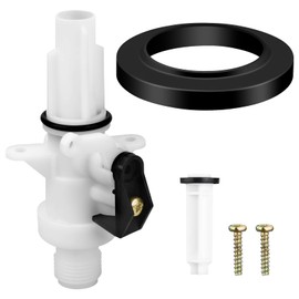 Cautyfky Upgraded 13168 RV Toilet Water Valve Kit, Fit for Thetford Aqua Magic IV Toilets High and Low Models with Seal, RV Toilet Parts