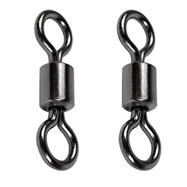 AMSYPORTS High Strength Fishing Swivels Corrosion Resistant Saltwater Fishing Salkan Stainless Steel Rolling Eginap Snap Swivels Fishing Copper Black 100 Pieces 8.8 lbs (4 kg)