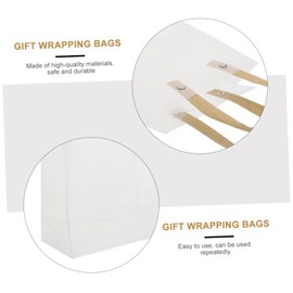 Healeved 5pcs Clear Tote Bag Handheld Frosted Packing Bags for Weddings Birthdays and Parties Elegant Transparent Design for Present Wrap Suitable for Any Occasion