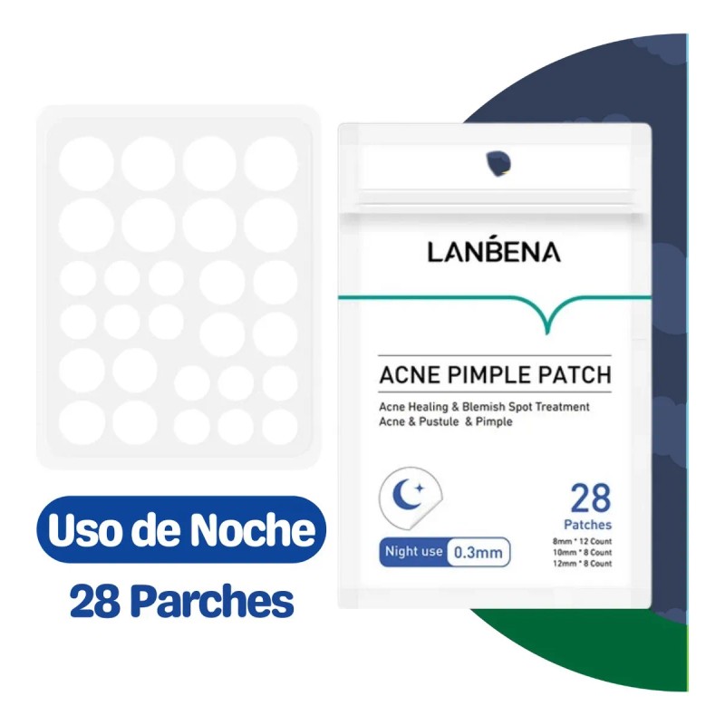 Lanbena Dúo Parches Tratamiento Día y Noche Eliminan Acné Piel