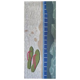 Liora Manne FrontPorch Indoor/Outdoor Hand Tufted Durable Area Rug - Transitional Casual Global Decorative Multicolor (Poolside Water) (2' x 5')