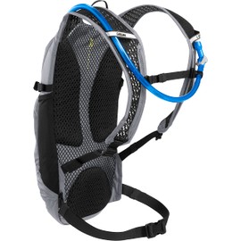 CamelBak Lobo 9 Bike Hydration Pack - Helmet Carry - Magnetic Tube Trap - 70oz, Gunmetal/Lime