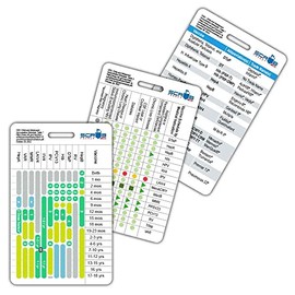 Scrub Pocket 3 Card Vaccine Schedule Vertical Badge Card Set