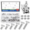Glarks 120pcs M8 T Slot Drop-in Bolt with Hexagon Flange