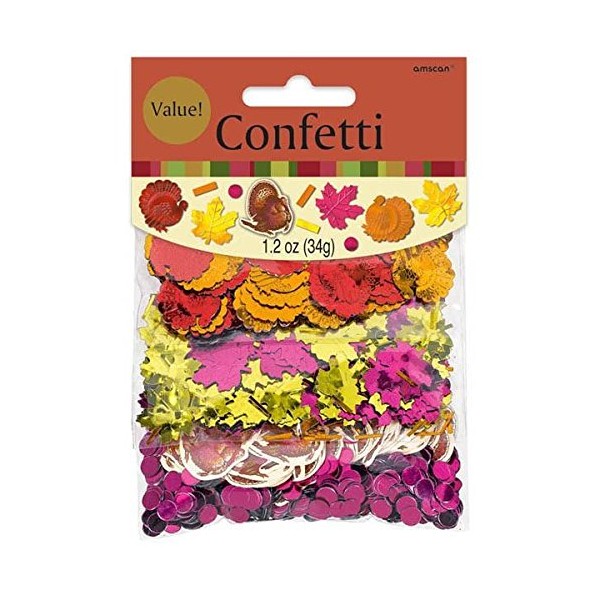Thanksgiving Foil Paper Value Pack Confetti Mix of 3 Styles by Amscan