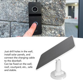 Solar Panel for Nest Doorbell, for Ring Video Doorbell 2/3, /3+/4 Plus, 12W Solar Panel Charging, IP66 Waterproof Doorbell Solar Charger with 360° Adjustable