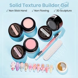 SUPWEE Sculpting Gel for 3D Nail Art Gel Non Stick Hand Solid Builder Hard Gels for Extension Carving Sculpting Beauty Nail Charms for Beginner and Salon DIY