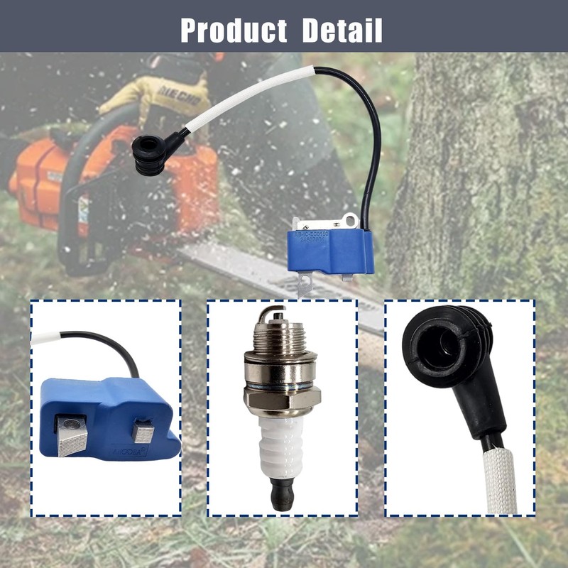 Ignition Coil Spark Plug Set,Fit for E-cho CS590 CS600 CS-590