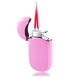 NIVEK Pastel Pink Lighter, Torch Lighter, Y2K Kawaii Cool Lighter, Retro Vintage Inspired Fun Colorful Lighter, Womens Gifts Candle Whimsi Soft Girly (Pastel Pink)