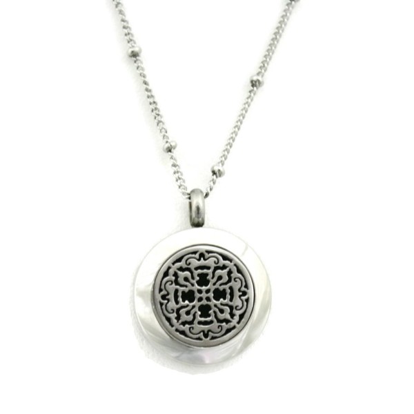 Allure Small Silver 316L Stainless Steel Essential Oil Diffuser Necklace- 18"