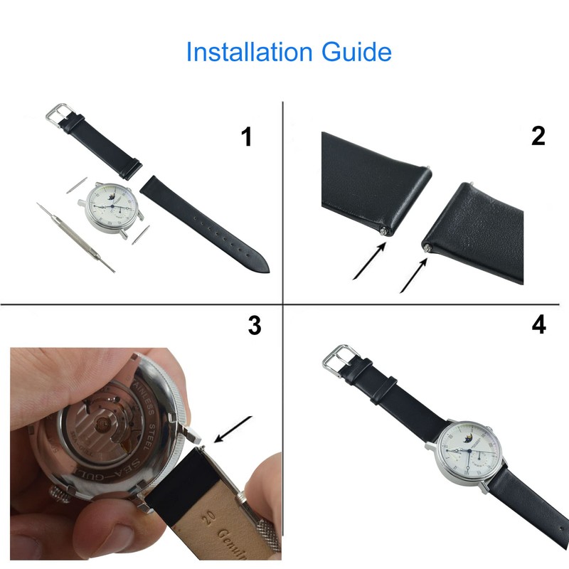 MZBUTIQ 12 mm Dark Green Women's Genuine Leather Replacement Bands