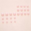 24pcs Short Square False Nails Press on Fake Nail, Nude