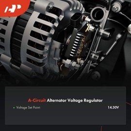 A-Premium Alternator Voltage Regulator Compatible with Nissan Sentra 1991-1993, Pathfinder 1990-1993, 240SX 1991-1994, D21, NX & Infiniti G20 1991-1993, 2.0L 2.4L 3.0L, 14.3V A-Circuit 14.3 Vset