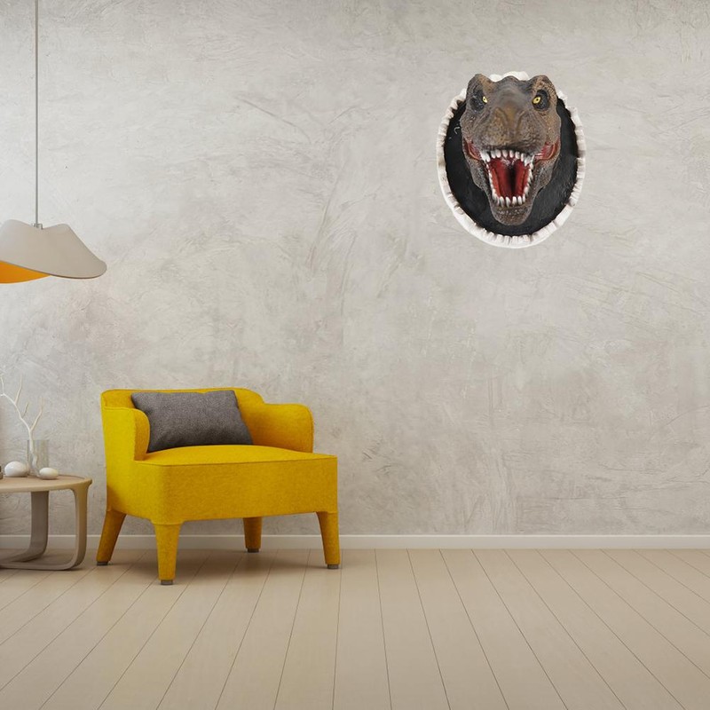Rex Dinosaur Wall Decoration Funny Personality Wall Mounted Head Statue