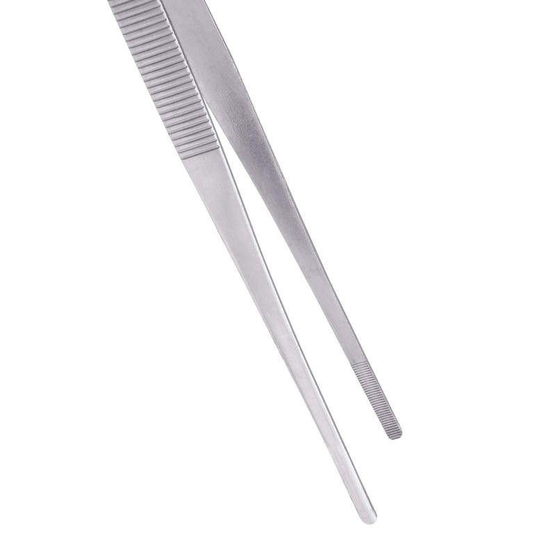 30cm / 12-Inch Long Stainless Steel Food Tongs Straight Tweezers