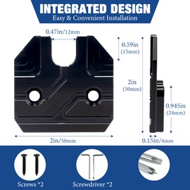 Funria Sun Visor Repair Kit Compatible with Dodge RAM 1500 Trucks 2019-2023 Aluminum Black Sun Visor Clip Replacement Fits for Dodge Ram 1500
