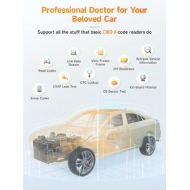 ANCEL AD410 Enhanced OBD II Vehicle Code Reader Automotive OBD2 Scanner Auto Check Engine Light Scan Tool (Black/Yellow)