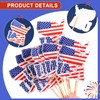HOWAF 70pcs 4th of July American Flags Toothpick, USA Mini