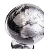 Exerz 8" World Globe Black - Stainless Steel Arc and