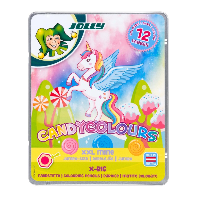 JOLLY X-BIG Candy Colours 12 Colours Extra Thick and Shatterproof
