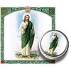 Saint Jude Color Image Silver Tone Coin in Clear Folder