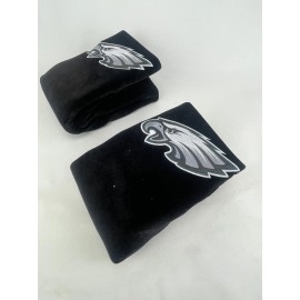 FremontD 2 New Sideless Soft Black Velour Truck Car SUV Seat Cover Philadelphia Eagles
