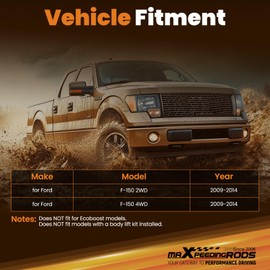 maXpeedingrods Winch Mount Kit for Ford F150 F-150 2WD / 4WD 2009-2014, Winch Mounting Plate Black Powder Coated, Hidden Install