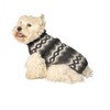 Chilly Dog Grey Diamonds Dog Sweater, Large
