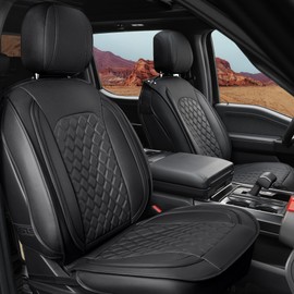 yotruth Fit for Ford F150 Seat Covers Custom Fit for 2009 to 2025 Ford F150 and 2017 to 2025 F250 F350 F450 with Water Proof Faux Leather - Fully Covered