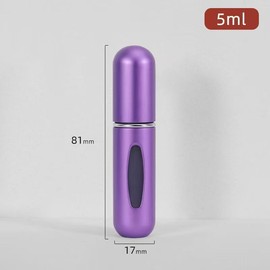 Xuejeje Refillable Travel Perfume Atomizer, 5ml Capacity, Blue Metallic, 3.19 inch (4 matte purple)