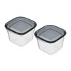 Storage Containers, Rakuchin Pack, Square, Deep, Clear Black, 15.2 fl