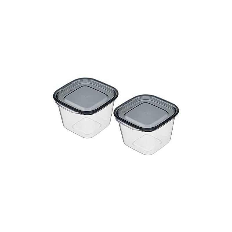 Storage Containers, Rakuchin Pack, Square, Deep, Clear Black, 15.2 fl