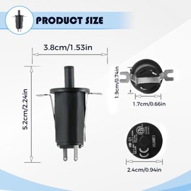 Mgoodoo 3 PCS Hopper Lid/Door Switch Kit, Replacement Part for Masterbuilt Gravity Series 560/800/1050 XL and Digital Charcoal Grill and Smoker